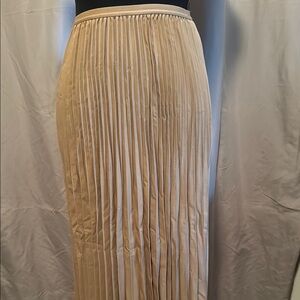 Eileen Fisher Tan Pleated Maxi Skirt Resort Wear